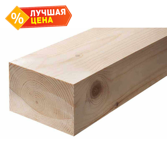 Брус сухой строганный 100х200х6000 сорт АВ