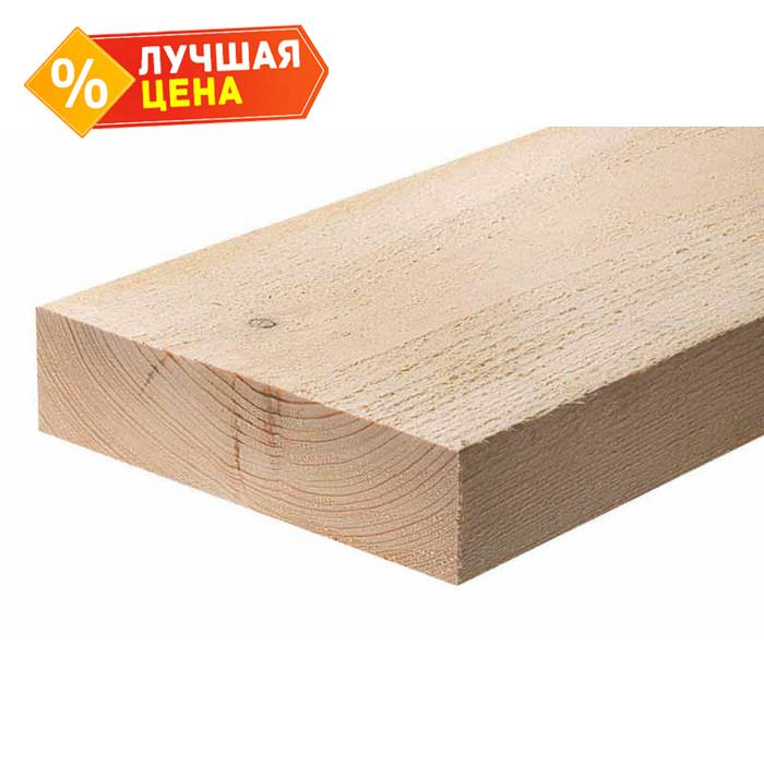 Доска обрезная естественной влажности 50х200х6000 сорт 1-2